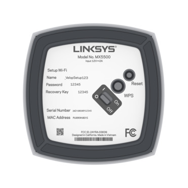 Linksys Velop 雙頻 MX5500 網狀路由器(三入) (AX5400)