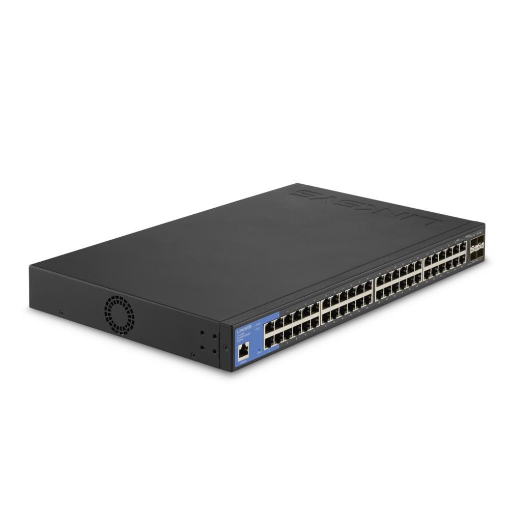 Linksys 48埠 (48埠GE+ 4埠10G SFP+) L2管理型 Gigabit 超高速乙太網路交換器(鐵殼）