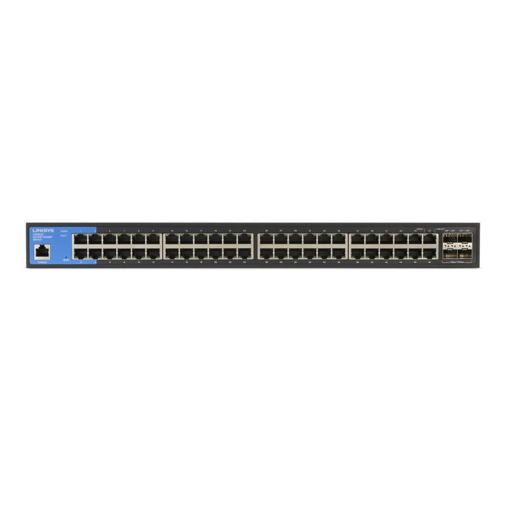 Linksys 48埠 (48埠GE+ 4埠10G SFP+) L2管理型 Gigabit 超高速乙太網路交換器(鐵殼）